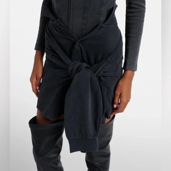 Balenciaga Black Knot-Detail Mini Skirt - Picture 2 of 11